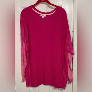 Isaac Mizrahi LIVE! XL Women’s Pink hombre Long Sleeve Sweater never worn